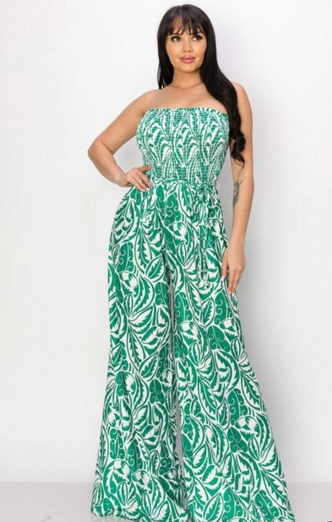 Jumpsuit tube print